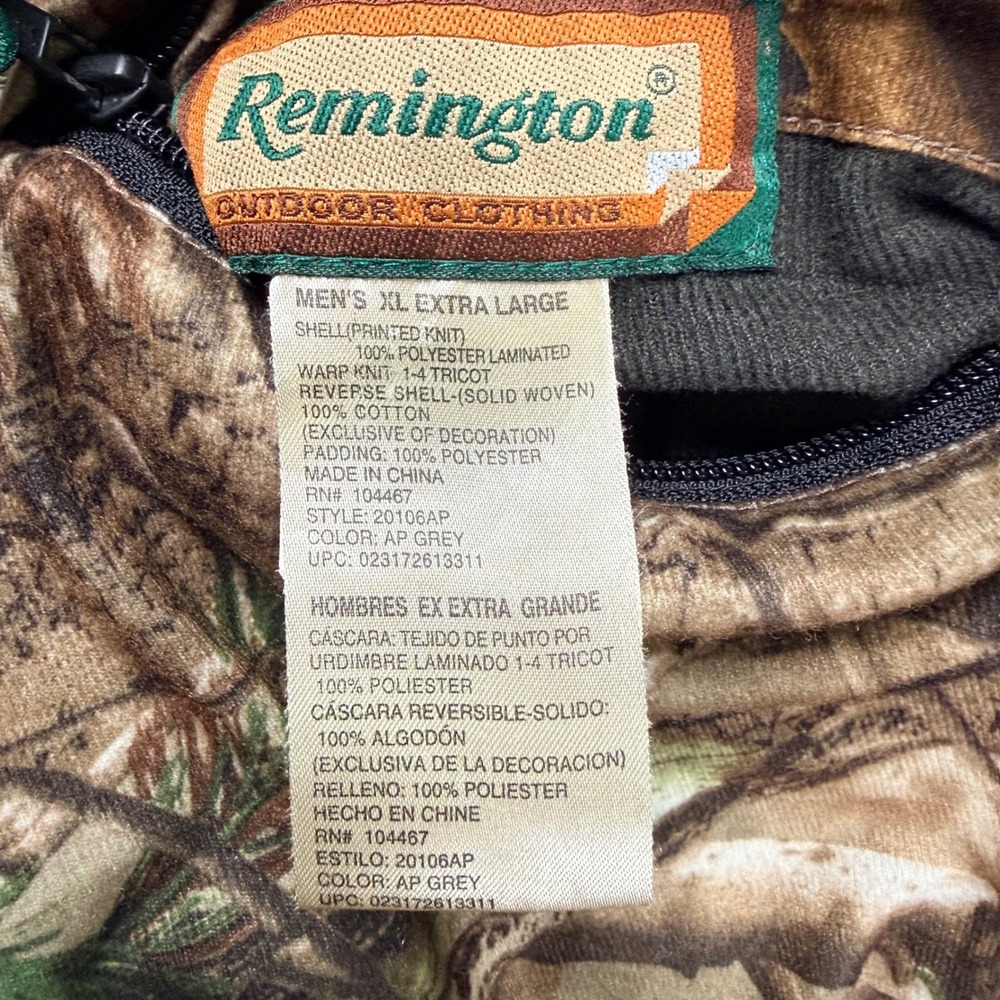 Y2k Remington Mens XL Reversible‎ Jacket Brown Duck Canvas Realtree Camo Hunting - Picture 8 of 9